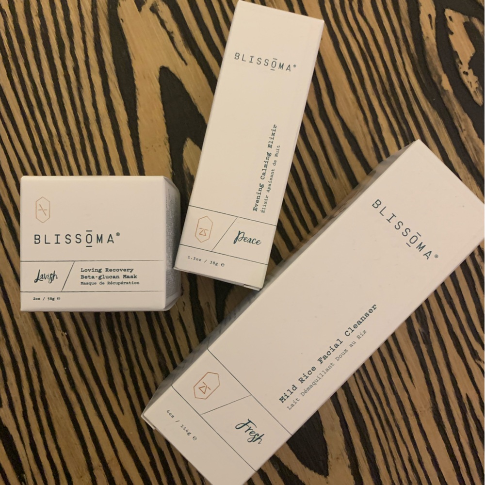 Blissoma Facial Cleanser, Recovery Mask & Calming Elixir